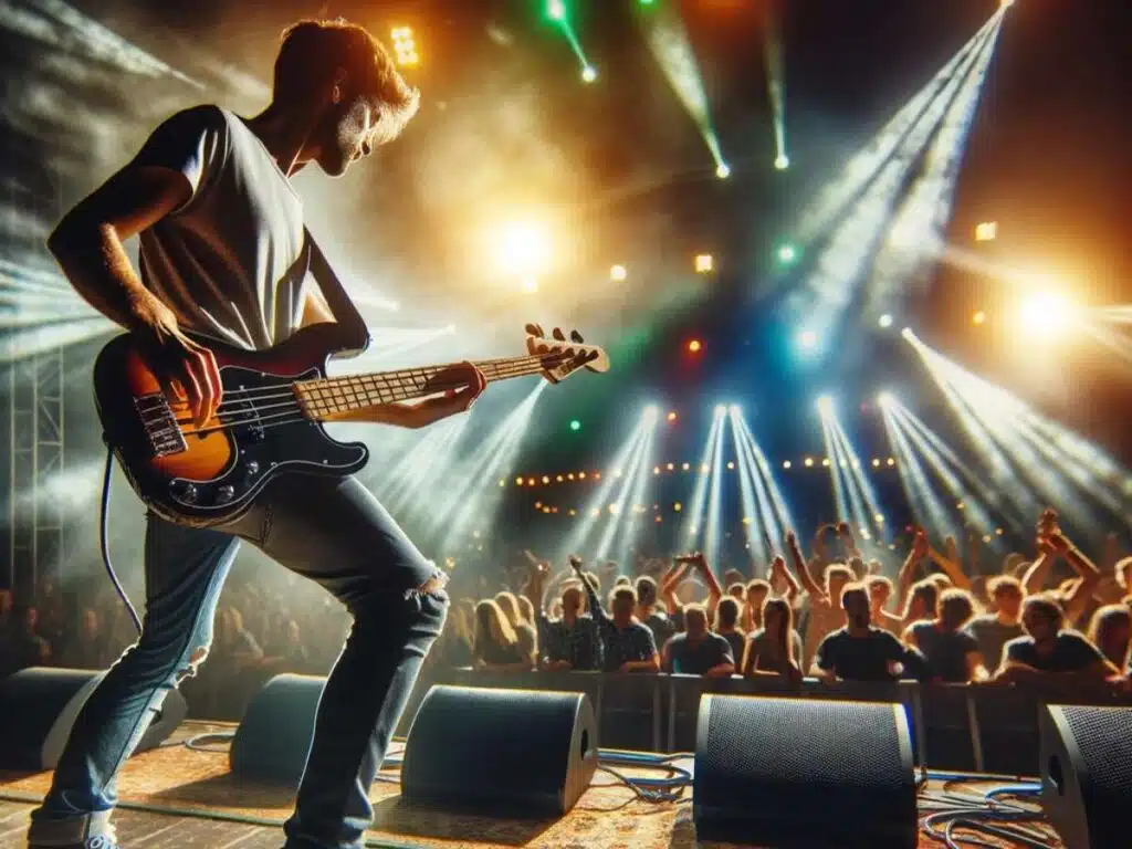 basista grajacy koncert