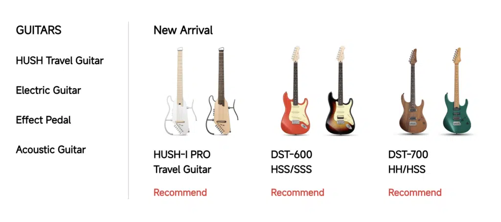 various donner guitars