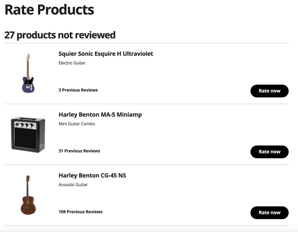 gear bought from thomann
