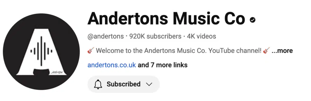 andertson youtube channel