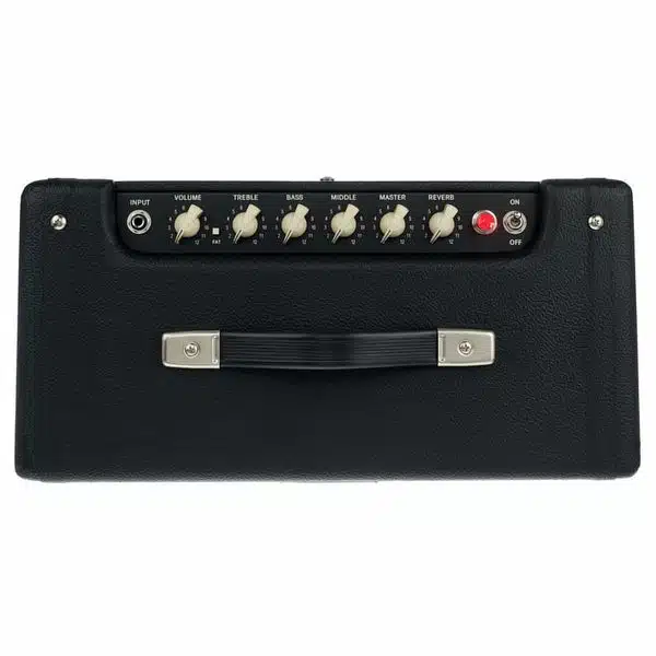 amp photo - shot from above showing grip handle and controls