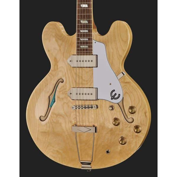 Epiphone Casino Natural P90 pickups detail