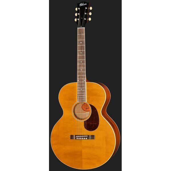 Gibson J-185 Century 12-Fret Vintage Amber top and finish detail