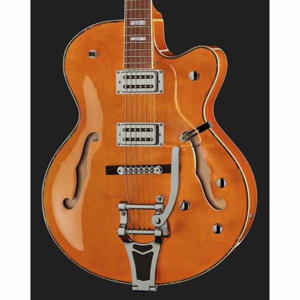 Harley Benton BigTone Vintage Orange neck detail
