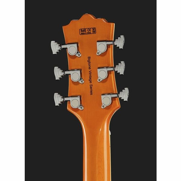 Harley Benton BigTone Vintage Orange Bigsby tremolo detail