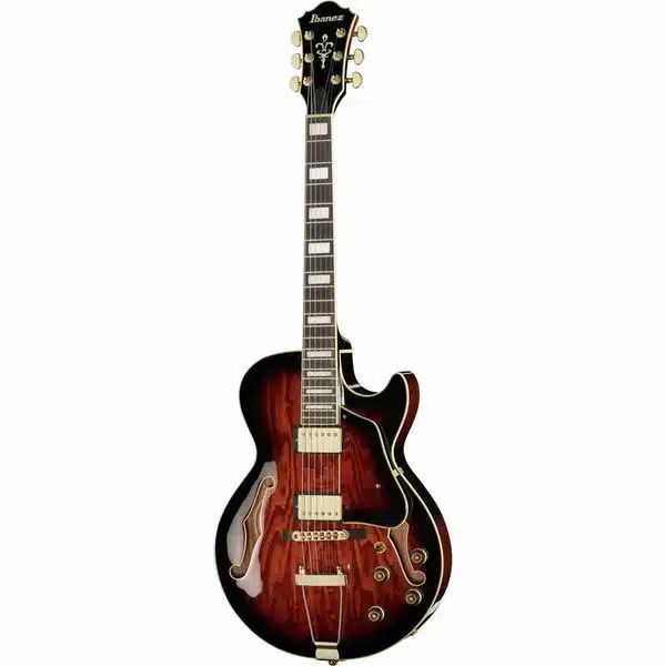Ibanez AG95QA DBS Dark Brown Sunburst full body
